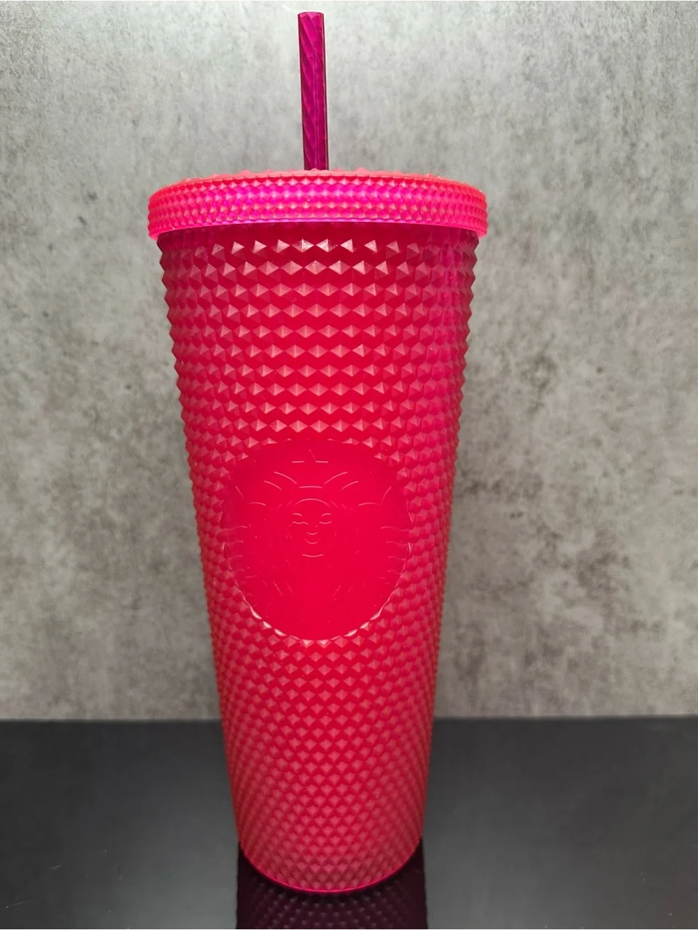 Starbucks Hot Pink Studded Tumbler with Straw - Bold Fuchsia